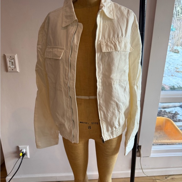 ZARA Men's Cream Jacket Linen S - Picture 1 of 3